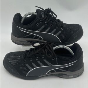 Puma 64.292.5 Elevate Knit ESD Composite Toe Mens Size 10 Black/Grey